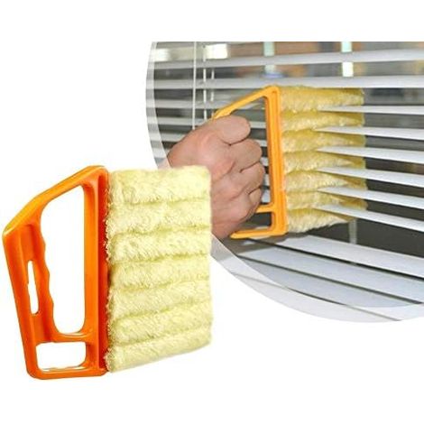 Ensemble de 2 outils de nettoyage pour volets de stores, avec tête de brosse amovible et détachable pour un entretien facile des fermetures (1/5)
