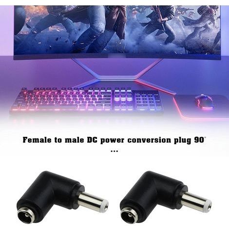 DC-Adapter mit 5 x 5,5 mm x 2,1 mm Buchse auf 5,5 mm x 2,5 mm Stecker für CCTV-Kameras (1/4)