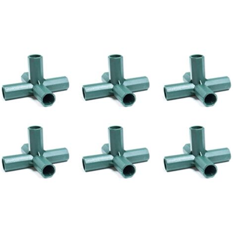 (6 pezzi 16 mm A5/a cinque vie) accessori per attrezzi da giardino, tubo di collegamento adatto per aste con diametro di 16 mm (1/5)