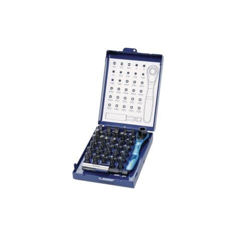 Juego de puntas 32 pzs. Ranura/PH/PZD/T/6KT./Llave de carraca para puntas TECWERK (1/5)