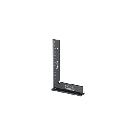 Equerre Menuisier, Preciva 150x100mm Aluminium Précision Angle Droit Bloc Règle avec Échelle, Fausse Equerre Charpentier Metal pour Machines Mettre en Place et Laboratoire Utilisation - Crezuo
