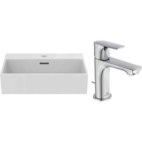 IDEAL STANDARD Pack Lavabo Extra 50x40 con rebosadero + Mezclador Connect air cromado