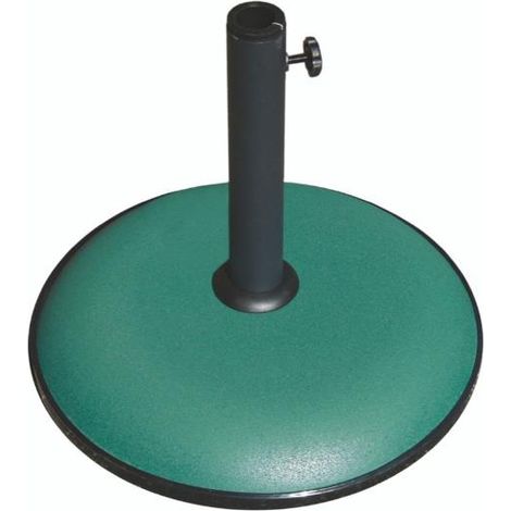 Base per Ombrellone in Cemento da 15 kg Tubo 30 - 35 - 38 Colore Verde (1/2)