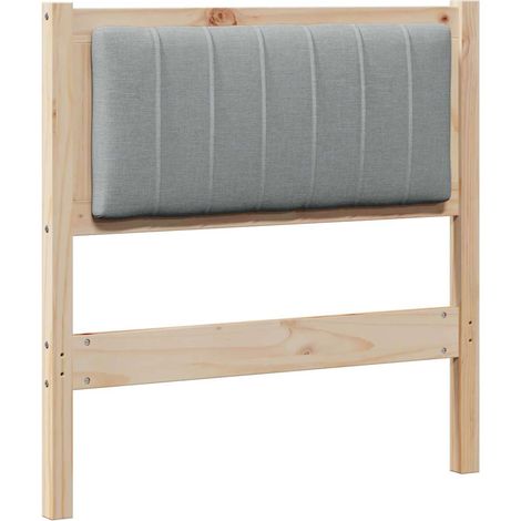Tête de lit capitonnée avec tête de lit Marron 75 cm Pin massif (1/5)