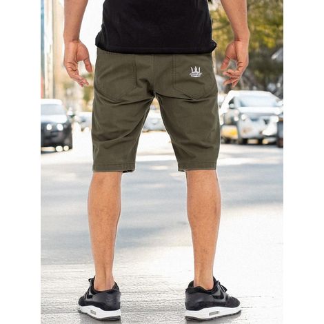 Jigga Wear Crown Medium Olive/White Shorts (1/5)