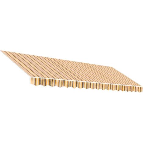 Maison Exclusive - Tessuto di Ricambio per Tenda da Sole Arancione e Nero 430x295 cm Poliestere (1/5)