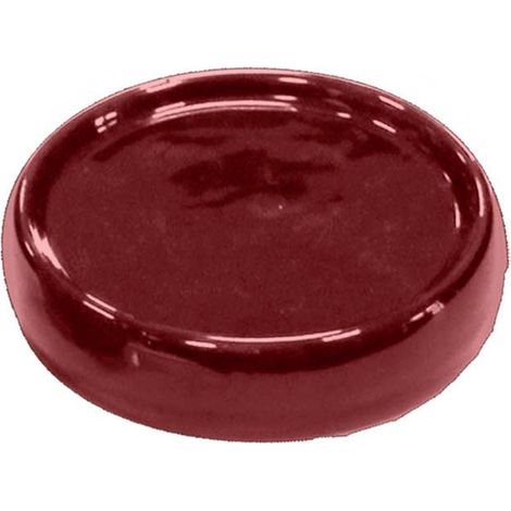 Porte Savon en Céramique "Bullea" 10cm Framboise (1/3)