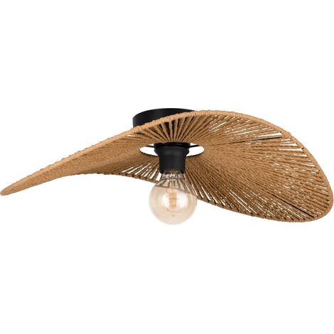 Plafonnier Siruela, lampe de plafond design naturel (1/2)