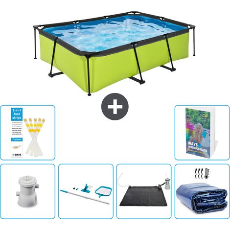 Exit Pool Rechteckig - 220x150x65 cm - 7-teilig S235