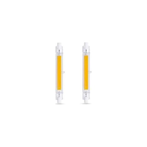 Bombilla LED R7S de 118 mm, 20 W, luz blanca fría de 6000 K, 2000 lm, no regulable, diseño COB delgado. Bombilla LED R7S de 118 mm para lámparas de pared/pie, paquete de 2 unidades - Crezuo (1/4)