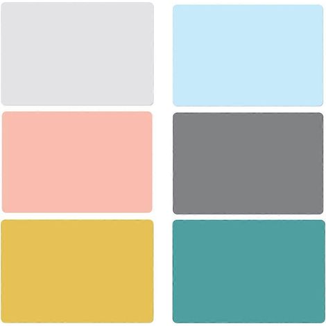 Lot de 6 sets de table en silicone, résistants à la chaleur, antidérapants, lavables et doux, chauffe-légumes, tapis de cuisine (1/5)