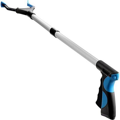 Pince à déchets Outil de ramassage pliable de 32 pouces aide à la portée en aluminium pince en caoutchouc rotative extension de bras long pour personnes âgées, 1 PC (1/5)