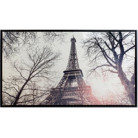 Cuadro Lienzo Ps 144X3,5X84 Paris Enmarcado Blanco CU159485 (1/3)