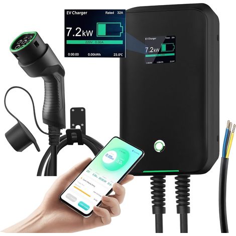 7KW Electric Vehicle Charging Station with App for Home (1/5)