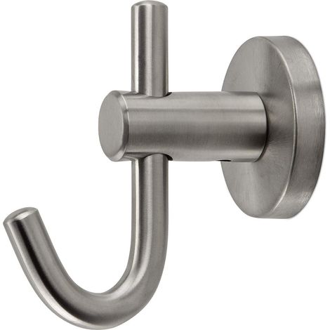 SO-TECH - Porte-manteaux Evita - Inox brossÃ© (Petit) - Gris - L80Ã—P50 mm - pour vestiaire, entrÃ©e, couloir