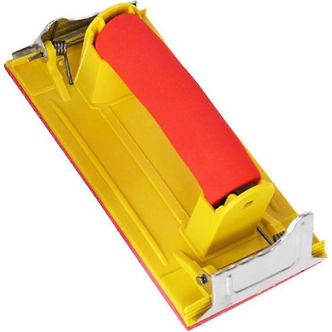 Ponceuse manuelle pour le polissage de carrosserie et le travail du bois - Outil de ponçage portatif multi-usages - Porte-papier de verre manuel-Handle Red