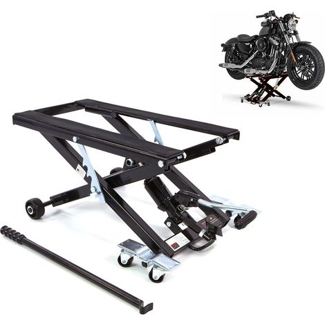 Elevador y plataforma de motos y quads 500kg hidraulico negro