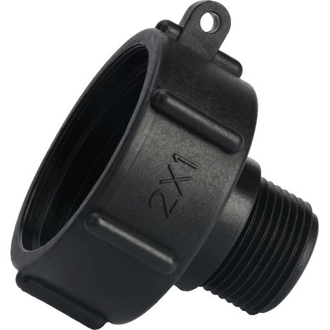 IBC-Tankadapter S60X6 Kunststoffrohr-Wasserhahnverbinder 1" Grobgewindekappe Wasseranschlussadapter für IBC-Ventil (1/5)