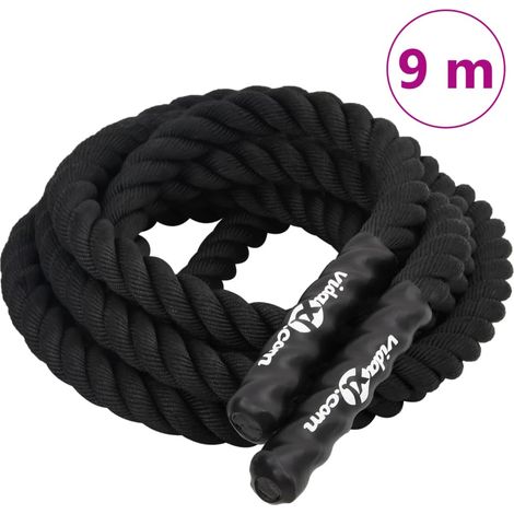 Kampfseil Schwarz 9 m 6,8 kg Polyester