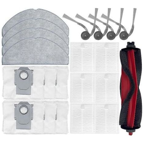 Lot de 21 pièces pour Roborock Q7 M5/Q7 M5+/Q7 L5/Q7 L5+/Q7 TF/Q7 TF+/Q7B/Q7T Plus : pièces de rechange (brosse, filtre, chiffon, sac à poussière). (1/5)