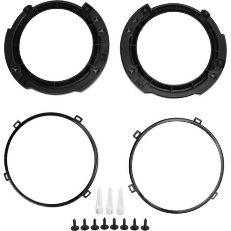 Anello di montaggio faro rotondo da 7 pollici con anello di ricambio in metallo nero per Jeep Wrangler JK 2007-2017 (1/4)