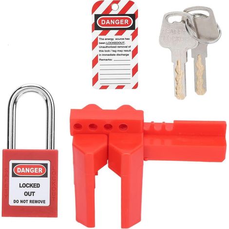Lockout-Tagout-Kit mit Vorhängeschloss und Absperrschieber, einstellbar