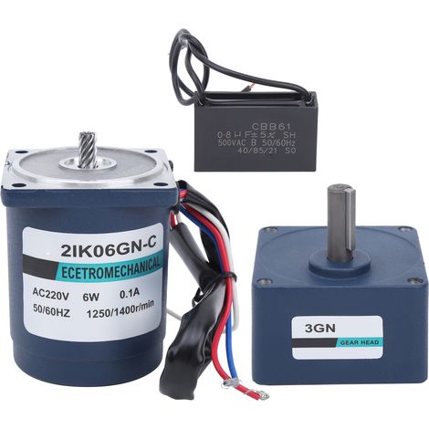6W AC220V Wechselstrom-Getriebemotor XD2IK06GN-C Konstantdrehzahl + Getriebe + Kondensator 7,5 (1/5)
