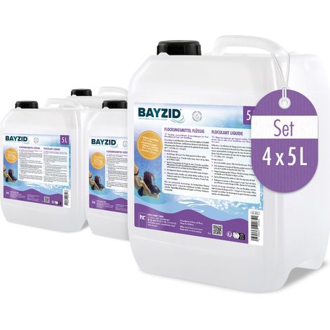 4x 5 L BAYZID® Flockungsmittel flüssig für Pools
