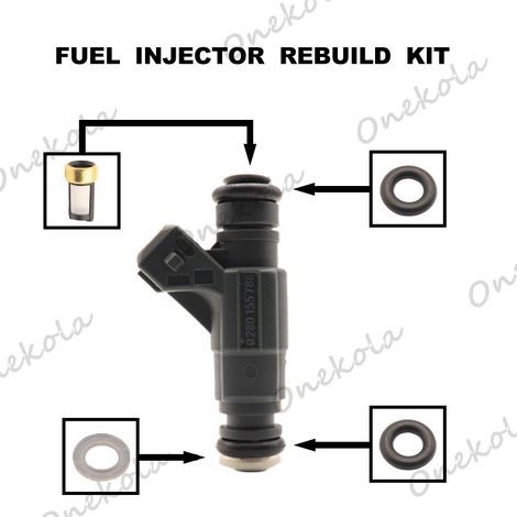 Fuel injector O-ring and filter repair kit compatible with Land Rover and Bosch injectors 0280155788 (1/2)
