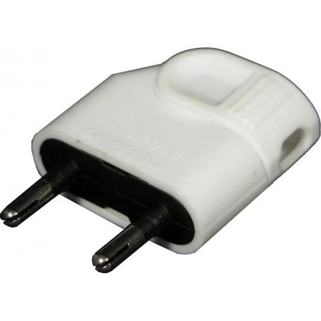 Enchufe macho Eur Ohm recto blanco 6 amperios