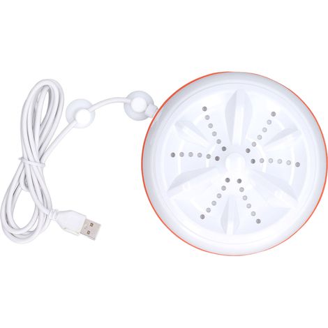 Mini Laveuse à Ultrasons USB 27W Turbine ABS Lavage Réversible 50s Arrêt Auto 30min Compact Portable Blanc pour Vêtements (1/4)