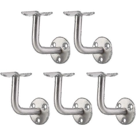 Support de main courante en acier inoxydable, plaque murale de 50 mm, saillie de 60 mm, pour rampe d'escalier ou balustrade, usage intérieur et extérieur. (1/5)