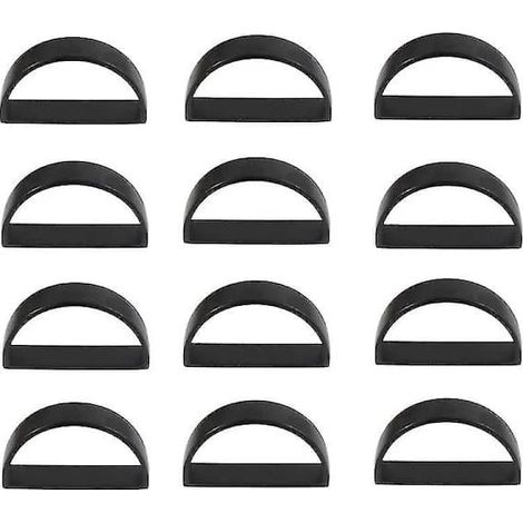 Ronds de serviette, lot de 12, décoratifs pour la Saint-Valentin, la fête des Mères, Thanksgiving, Noël, les dîners d'anniversaire, noirs (1/5)