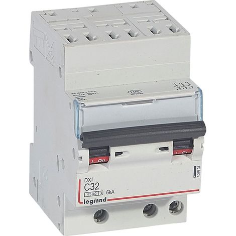Modulaire Installatieautomaat DX3 3P Karakteristiek C 32A 4.5kA Legrand LEG406904