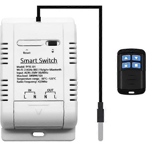 Relais Tuya Smart Life Switch 16A 3000W avec capteur de température et thermostat RF433 pour Alex (1/5)