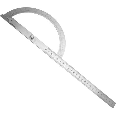 Équerre de mesure 200x300mm inox, rapporteur rotatif 0-180°, jauge d'angle professionnelle (1/4)