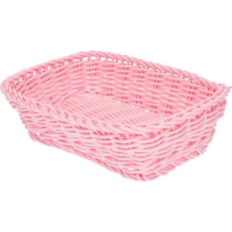 Panier de rangement en osier tressé rose (1 pièce) (1/5)