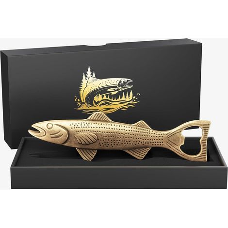 Flaschenöffner Bier Geschenke Männer Vatertag Angler Väter Fisch (1/5)