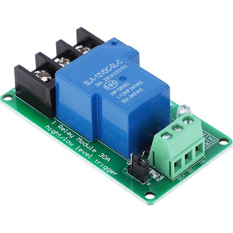 Module relais 1 canal avec isolation par optocoupleur, prise en charge des niveaux de déclenchement haut et bas, 30 A 12 V (1/5)