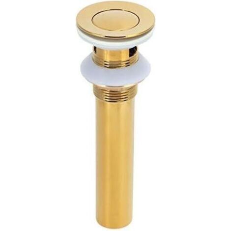 CSPARKV （19×6×3.1cm）Bouchon De Vidange D'¨vier en Or Bross¨, CR¨Pine De Vidange D'¨vier Pop Up, CR¨Pine De Vidange De Mitigeur De Salle De Bain pour Salle De Bain, Lavabo, Etc. (1/4)