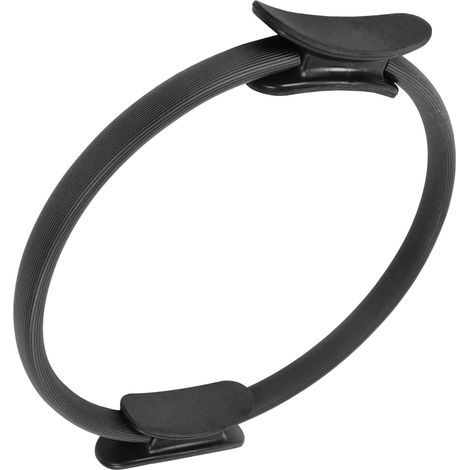 Anneau de yoga pour entraînement et fitness, cercle d'exercice à double poignée, équipement d'entraînement à domicile, noir (1/5)