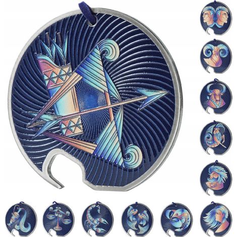 KADAX Flaschenöffner, Zodiak Design, Bieröffner aus Edelstahl, Sternzeichen-Flaschenöffner, Einhand