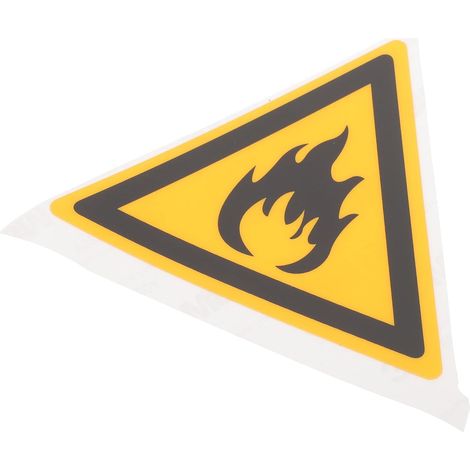 Étiquette Avertissement Inflammable Jaune en Pet pour Prévention Incendie, Panneau Clair et Reconnaissable, pour Usines et Écoles, 1 Feuille (1/5)