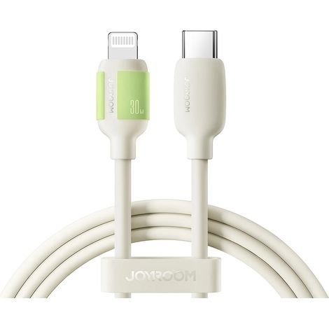 Cavo Lightning USB-C - iPhone con punta fluorescente 30W 1,2 m - Beige (1/5)
