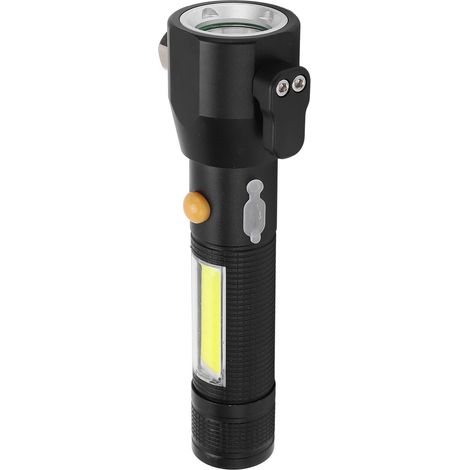 Lampe Torche Étanche USB Rechargeable en Alliage d'Aluminium, 4 Niveaux de Luminosité, Outil d'Éclairage Portable pour Camping (1/5)