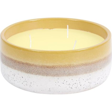 BOUGIE EN CÉRAMIQUE 16,5 x 6,5 cm AU PARFUM DE CITRONNELLE (1/4)