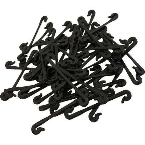 50 Pieces Plastic Plant Clips, Self-Adhesive Climbing Wall Plant Clips, Tomato Support Clips, Grape Support Mesh Clips (1/5)