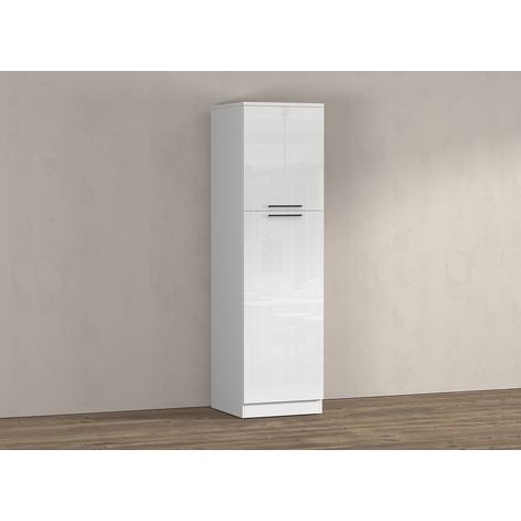 Colonne de cuisine moderne 60 cm blanc brillant Louna (1/5)