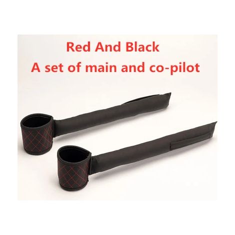 (2 pièces rouges et noires) Poches de remplissage d'espace pour siège auto en cuir, coussin anti-fuite multifonctionnel, rembourrage doux, porte-cartes et organisateurs de rangement pour téléphone (1/5)