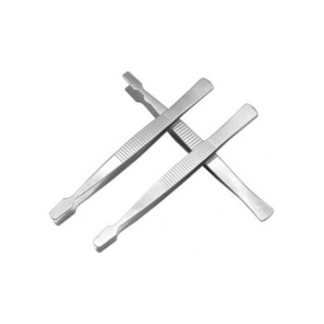 3pcs Timbre Pinces Pincettes Philatélie Outils ( Acier inoxydable, argent ) (1/5)